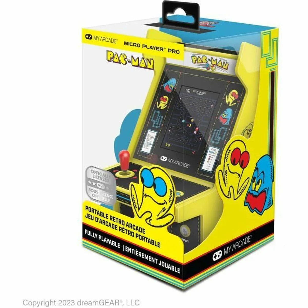 VIDEOCONSOLA PORTÁTIL MY ARCADE MICRO PLAYER PRO - PAC-MAN RETRO GAMES AMARILLO