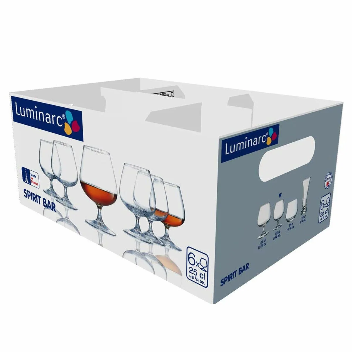 COPA DE BALÓN LUMINARC SPIRIT BAR TRANSPARENTE VIDRIO 6 UNIDADES 250 ML (PACK 6X)