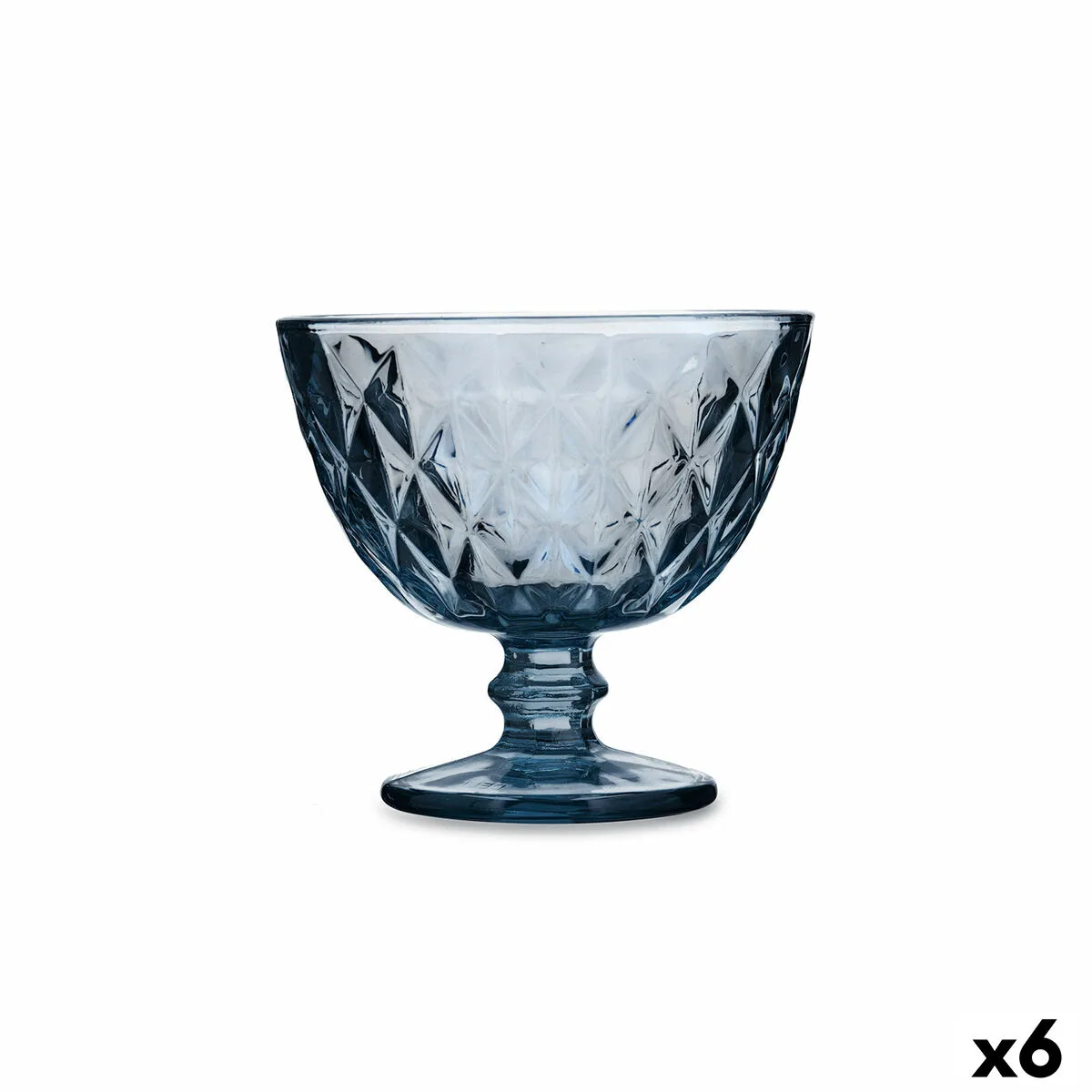 COPA DE HELADOS Y BATIDOS QUID MAIA AZUL VIDRIO 300 ML (6 UNIDADES)