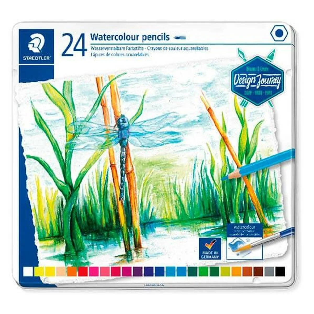 LÁPICES DE COLORES ACUARELABLES STAEDTLER DESIGN JOURNEY 24 PIEZAS MULTICOLOR