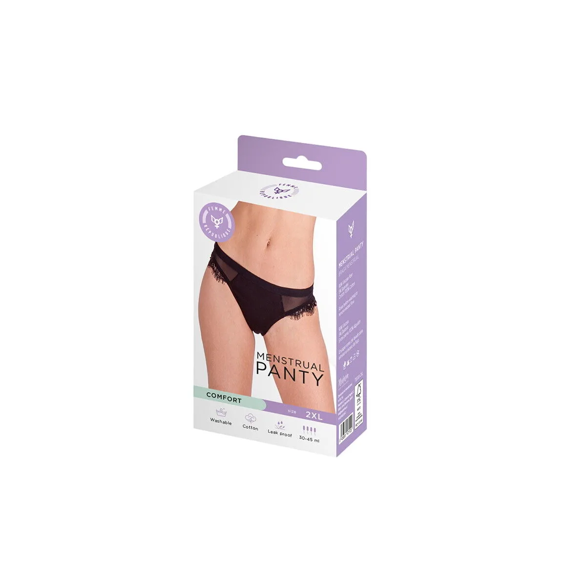 BRAGA MENSTRUAL FEMME REPUBLIQUE NEGRO