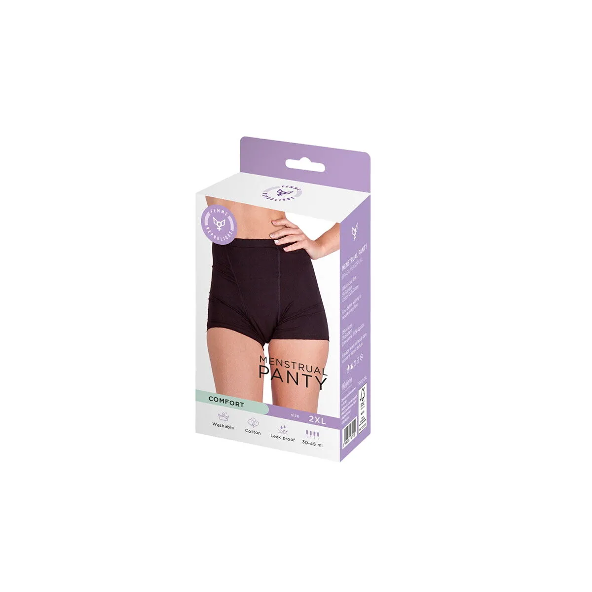 BRAGA MENSTRUAL FEMME REPUBLIQUE NEGRO