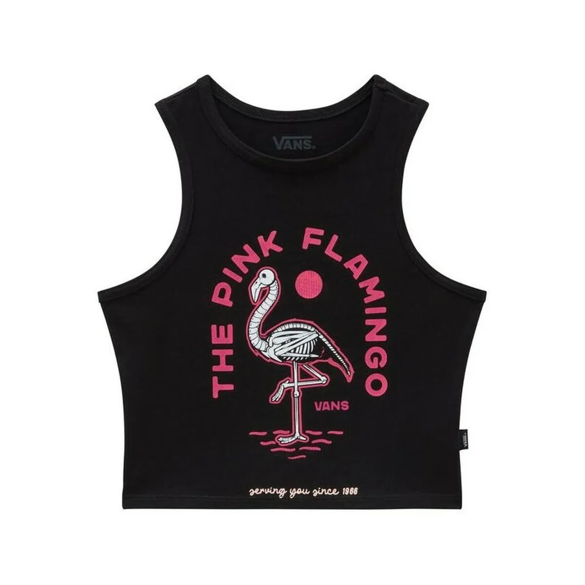 CAMISETA DE TIRANTES MUJER VANS FLAMINGHOST FITTED TANK VN000GH8BLK1 NEGRO