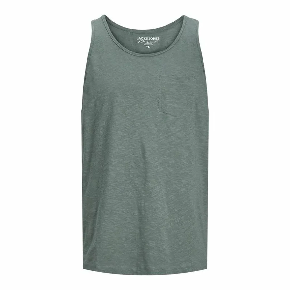 CAMISETA DE TIRANTES HOMBRE JACK & JONES JORTAMPA SLUB VERDE