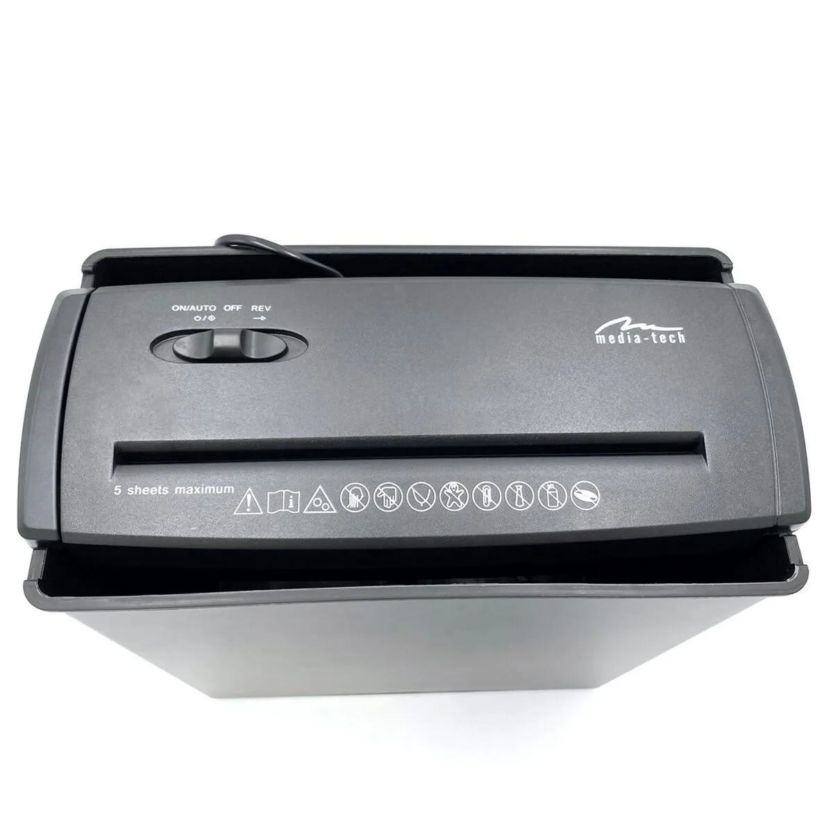 TRITURADORA DE PAPEL MEDIA TECH SHREDDER MT215 V2.0 NEGRO 8 L