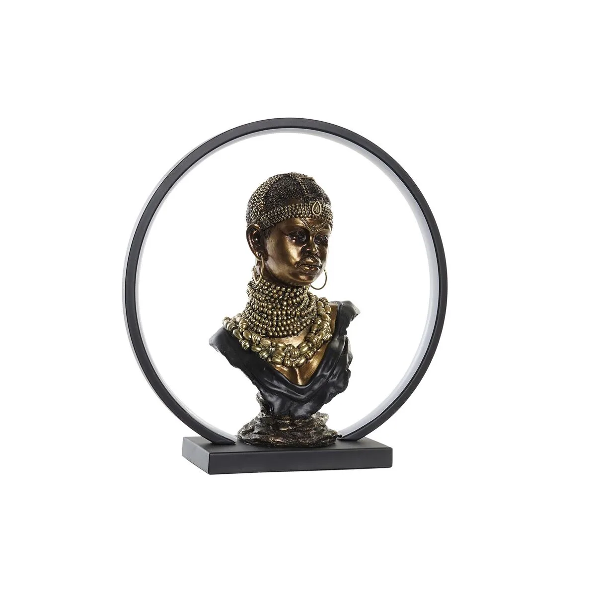 DECORACIÓN LUMINOSA DKD HOME DECOR RESINA AFRICANA (35,5 X 11 X 36 CM)