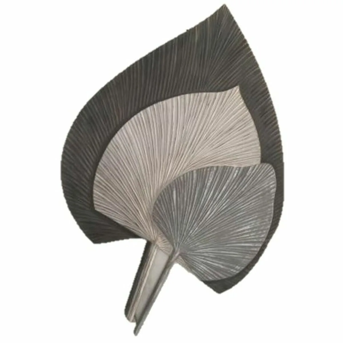 DECORACIÓN DE PARED DKD HOME DECOR GRIS MADERA MDF HOJA DE PLANTA (59 X 2 X 91 CM)