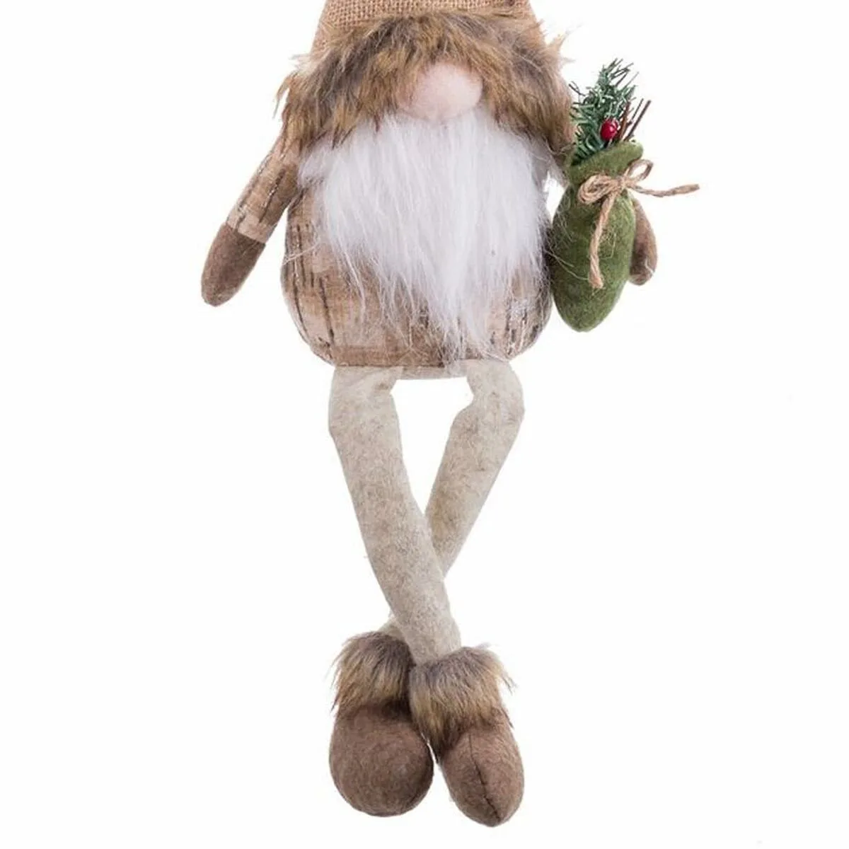 Decorations de noel beige sable tissu 17 x 7 x 53 cm s880409611