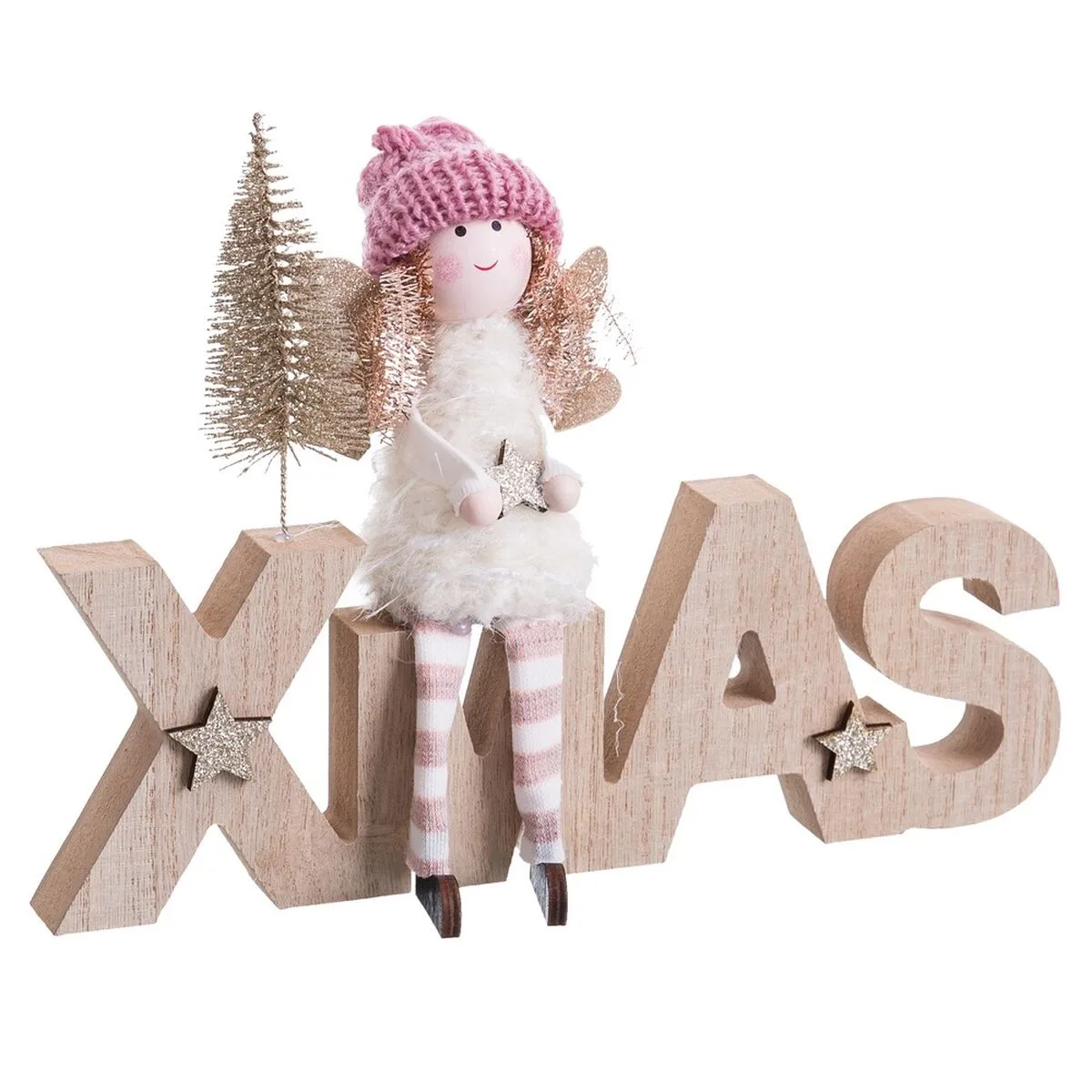 ADORNO NAVIDEÑO NATURAL 25 X 4 X 17 CM