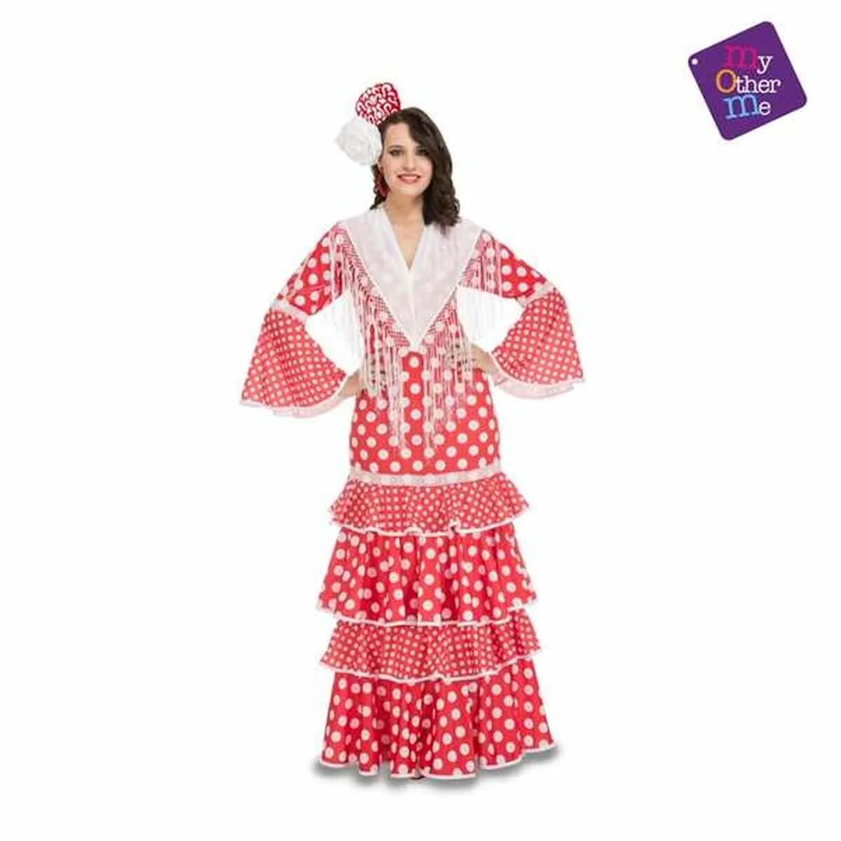 DISFRAZ PARA ADULTOS M-L ROJO BAILAORA FLAMENCA
