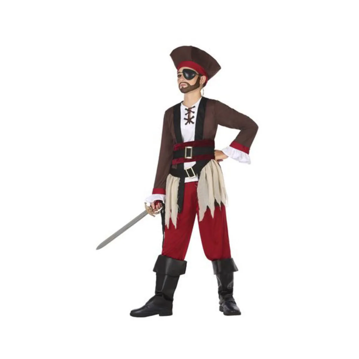 DISFRAZ PARA NIÑOS MULTICOLOR PIRATAS (4 PIEZAS)
