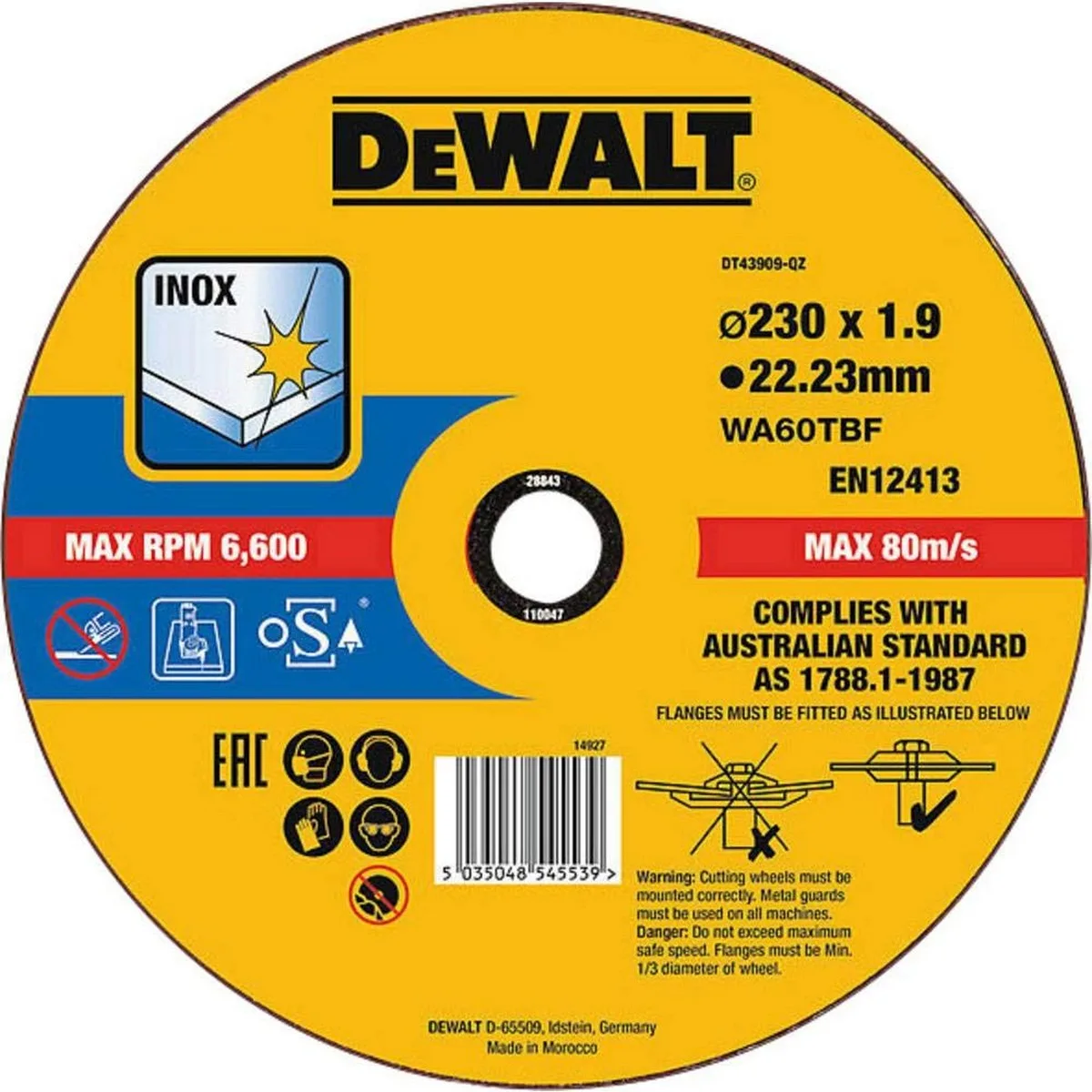 DISCO DE CORTE DEWALT DT43909-QZ