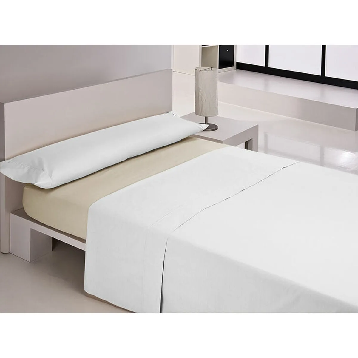 SÁBANA BAJERA AJUSTABLE HAPPY HOME MIX COLORS BEIGE CAMA DE 80 80 X 200 + 30 CM