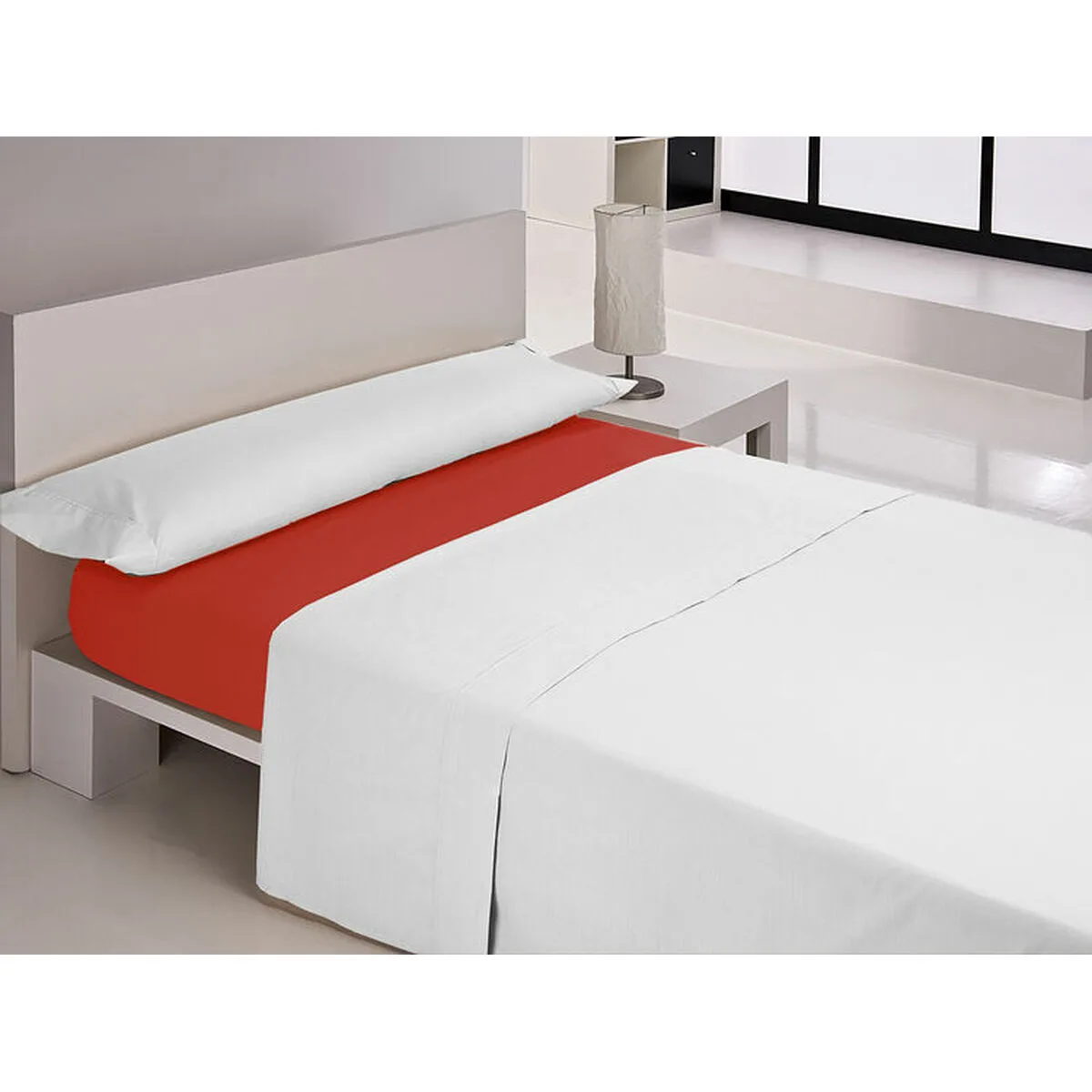 SÁBANA BAJERA AJUSTABLE HAPPY HOME MIX COLORS ROJO CAMA DE 150 150 X 200 + 30 CM