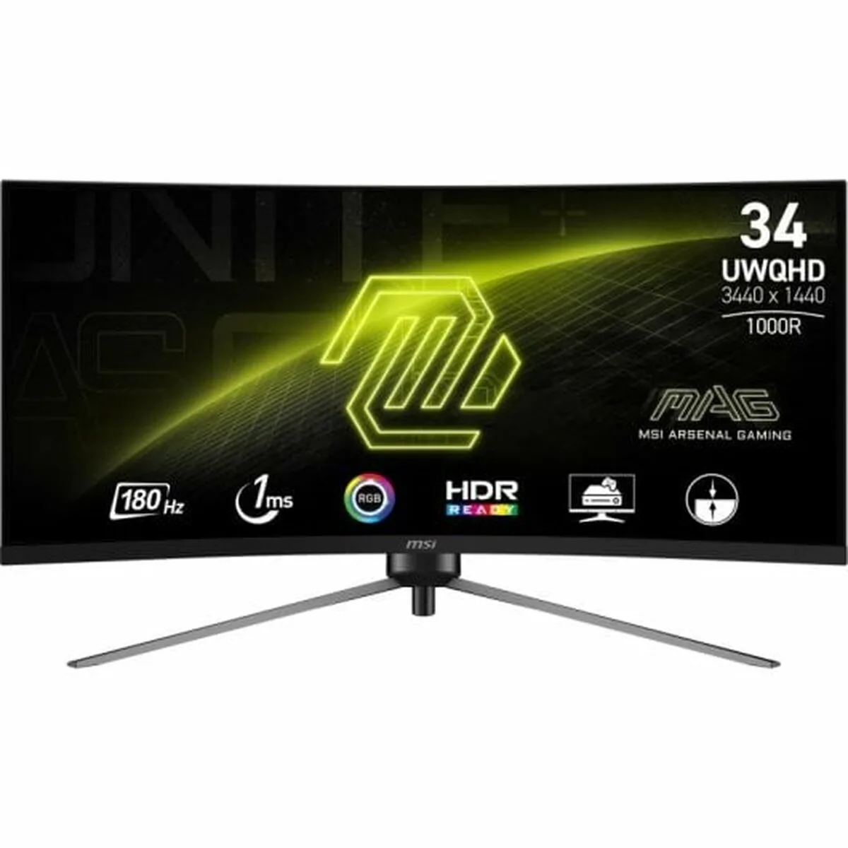 MONITOR MSI 345CQR 34" ULTRAWIDE DUAL QUAD HD 50 - 60 HZ 180 HZ