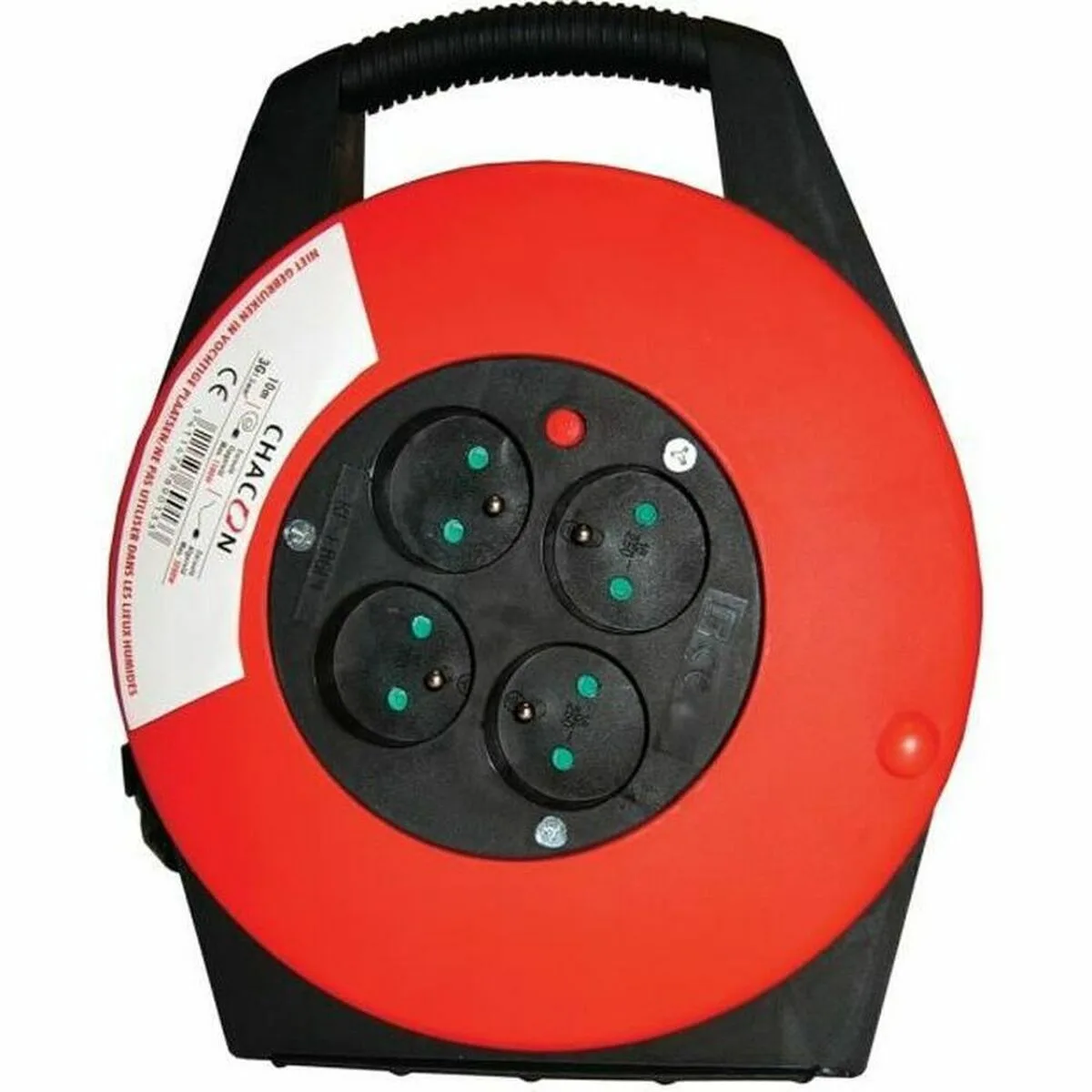 ENROLLACABLES CHACON 4 ENCHUFES 3 X 1,5 MM 10 M