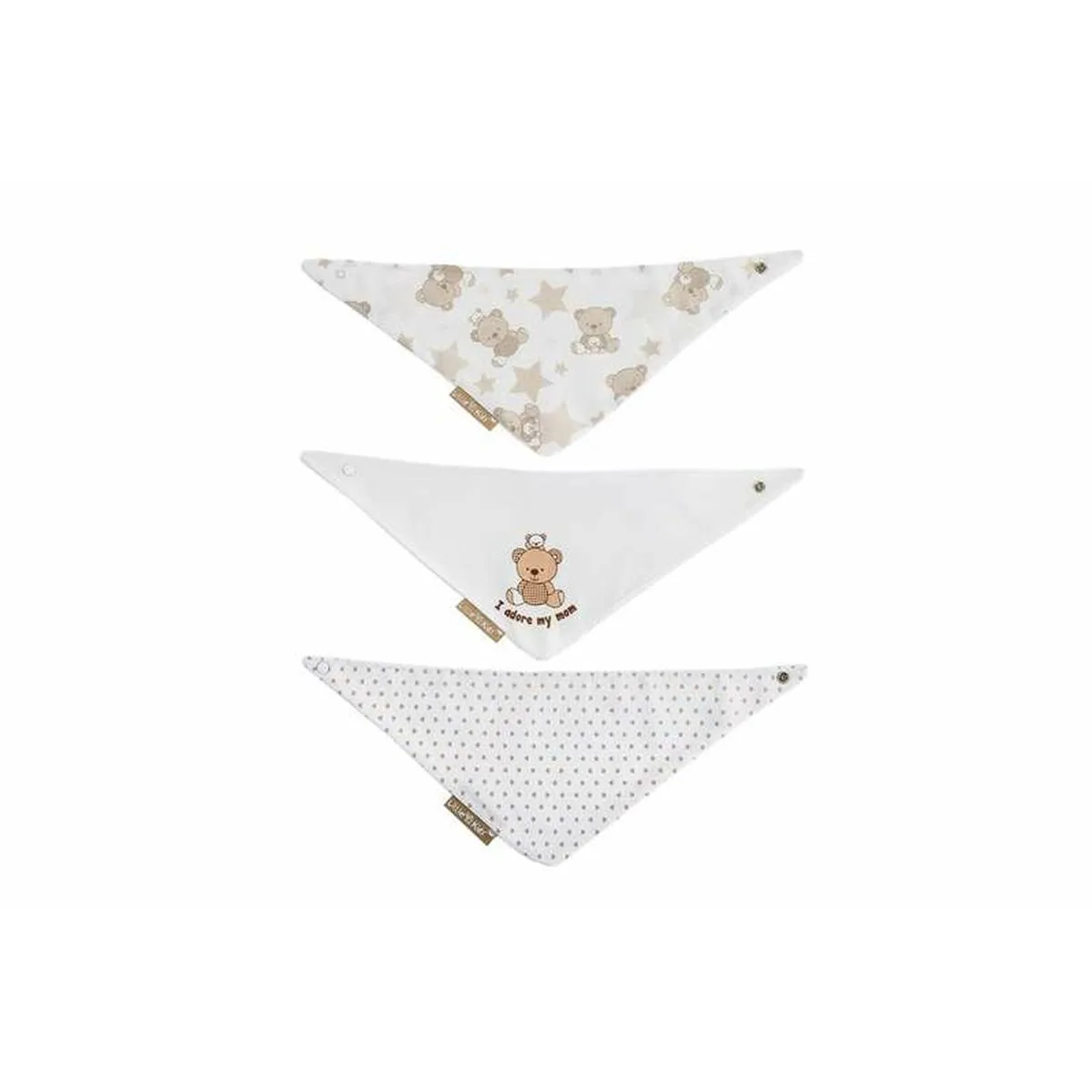 SET DE BABEROS BEAR 42 X 16 CM 3 PIEZAS