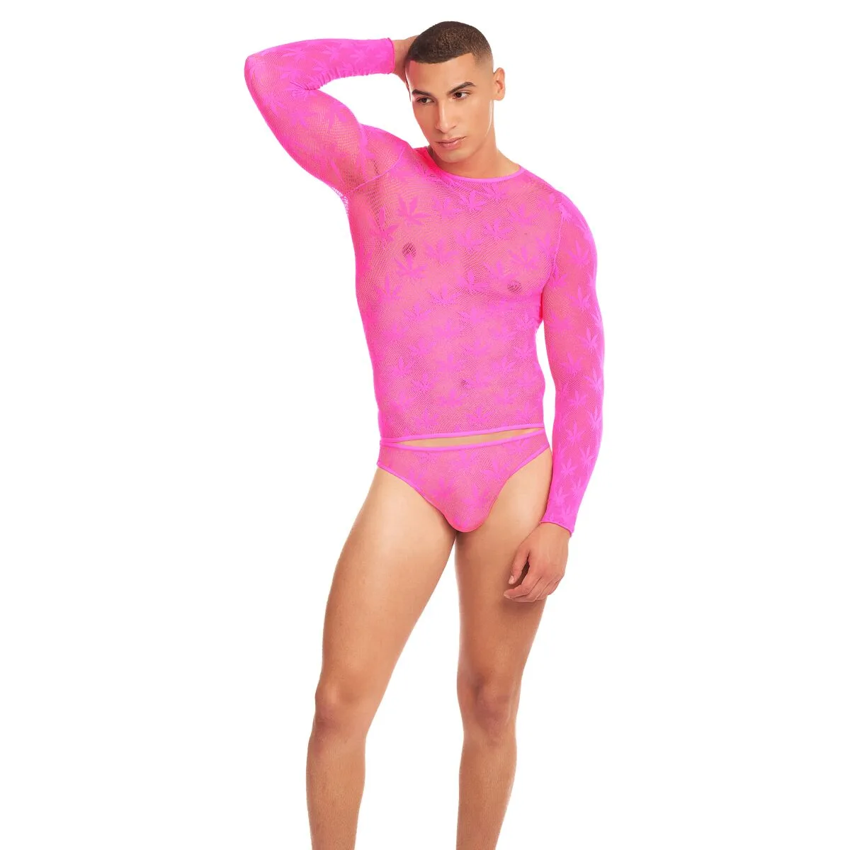 CONJUNTO DE LENCERÍA RAINBOW PARTY ROSA L/XL