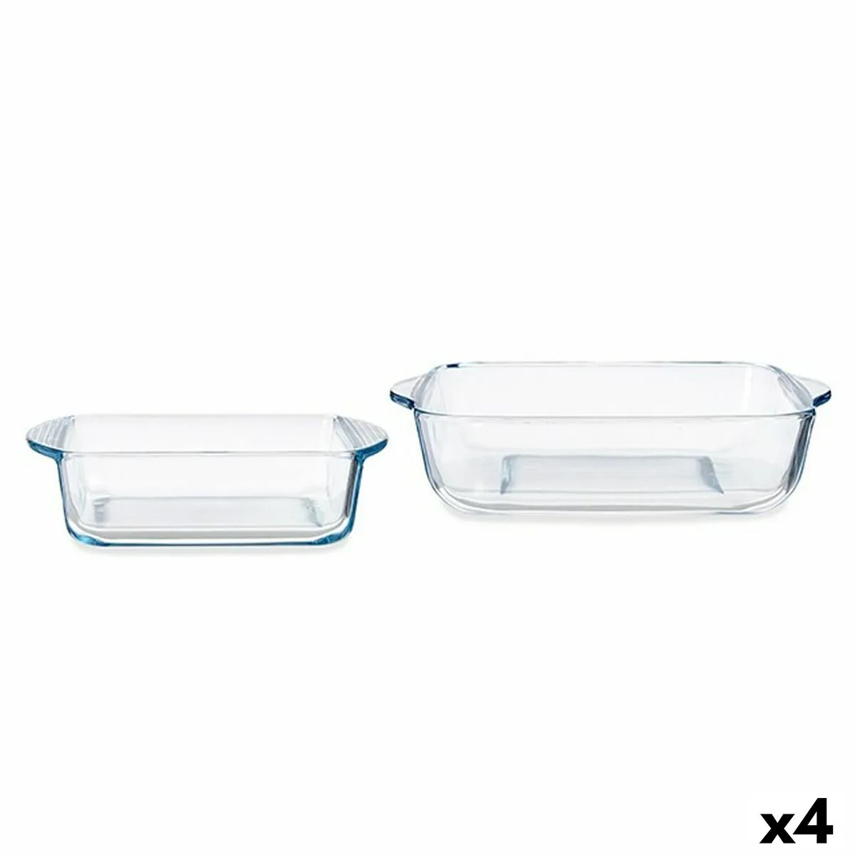 SET DE FUENTES DE COCINA PASABAHCE BORCAM CUADRADA (4 UNIDADES)