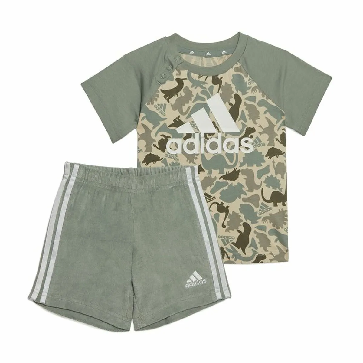 CONJUNTO DEPORTIVO PARA BEBÉ ADIDAS MULTICOLOR CAMUFLAJE DINOSAURIOS