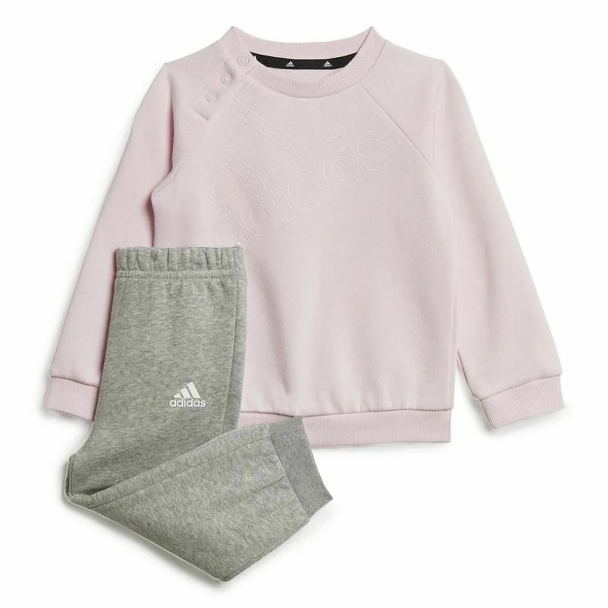 CONJUNTO DEPORTIVO PARA NIÑOS ADIDAS ESSENTIALS LOGO ROSA