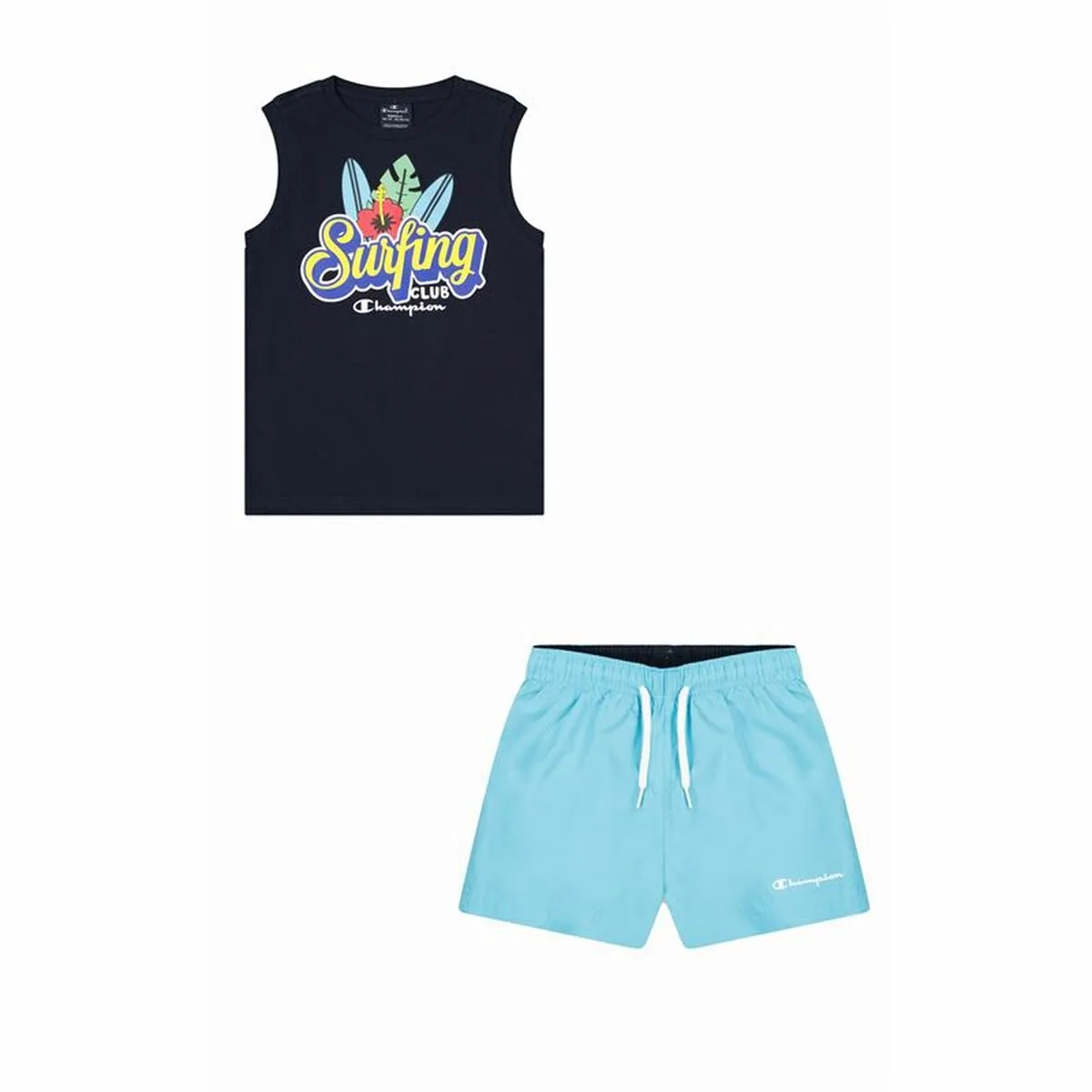 CONJUNTO DEPORTIVO PARA NIÑOS CHAMPION AZUL 2 PIEZAS