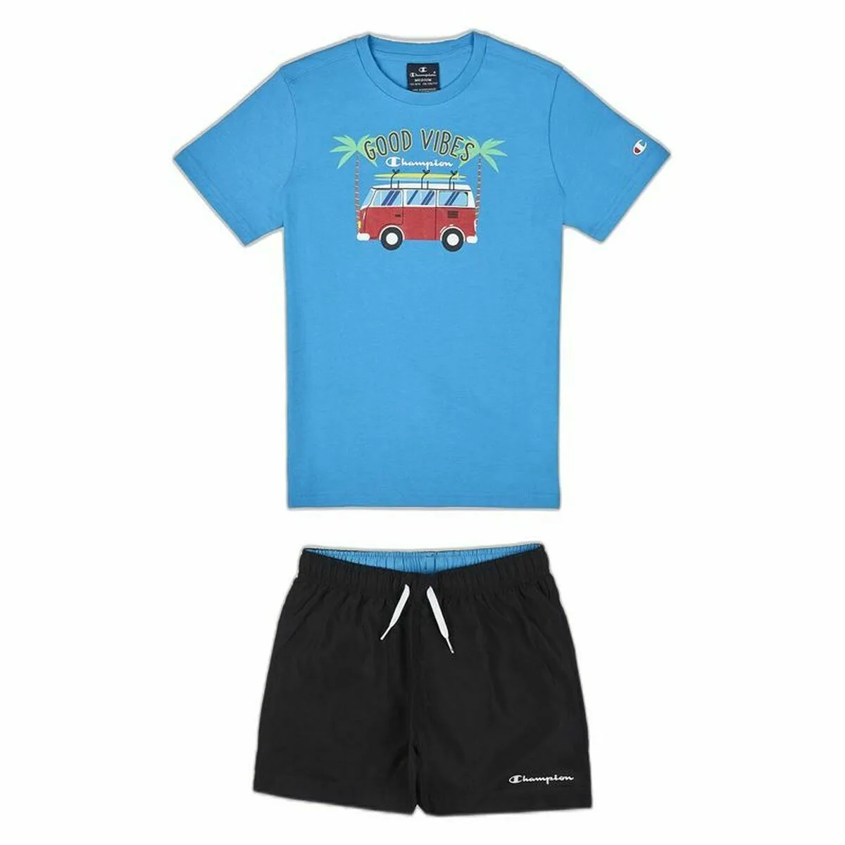 CONJUNTO DEPORTIVO PARA NIÑOS CHAMPION AZUL 2 PIEZAS AGUAMARINA