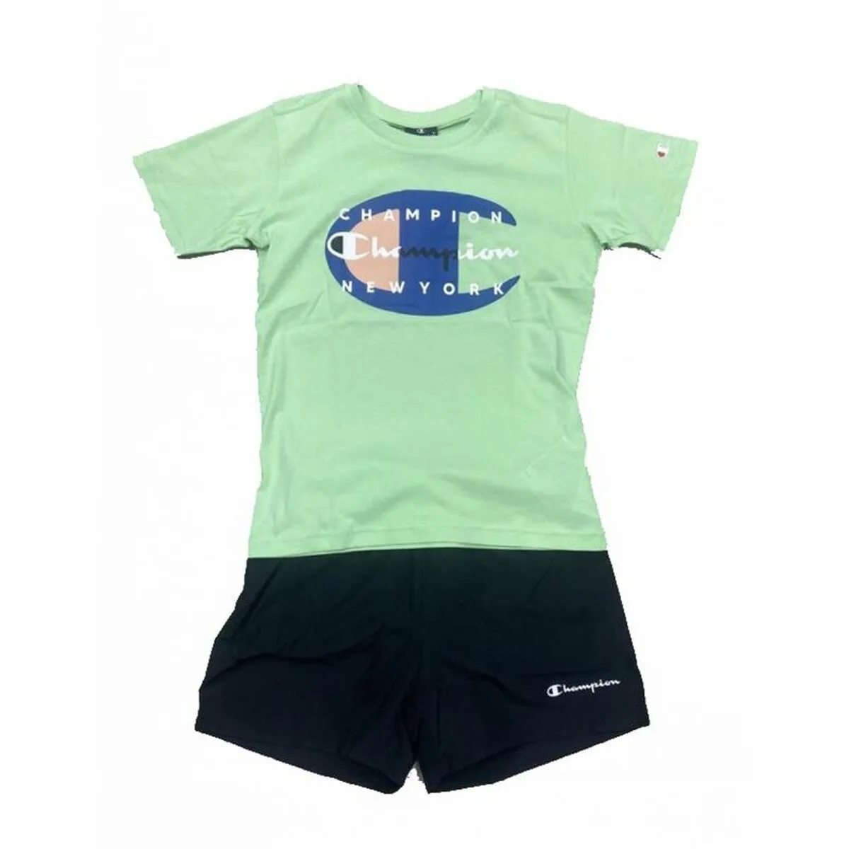 CONJUNTO DEPORTIVO PARA NIÑOS CHAMPION ESSENTIALS VERDE LIMÓN