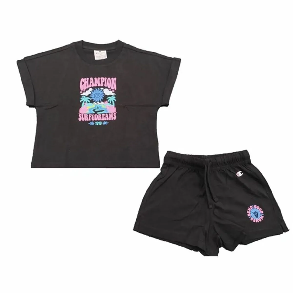 CONJUNTO DEPORTIVO PARA NIÑOS CHAMPION NEGRO