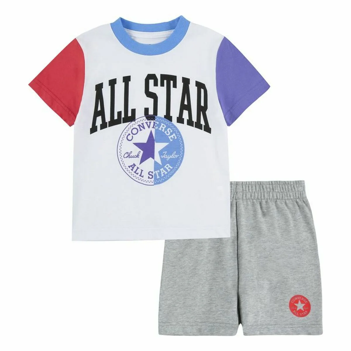 CONJUNTO DEPORTIVO PARA NIÑOS CONVERSE BLOCKED  BLANCO
