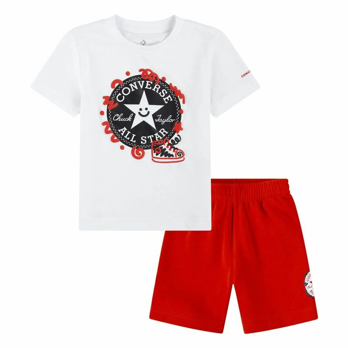 CONJUNTO DEPORTIVO PARA NIÑOS CONVERSE SQUIGGLE S/SE+FT BLANCO
