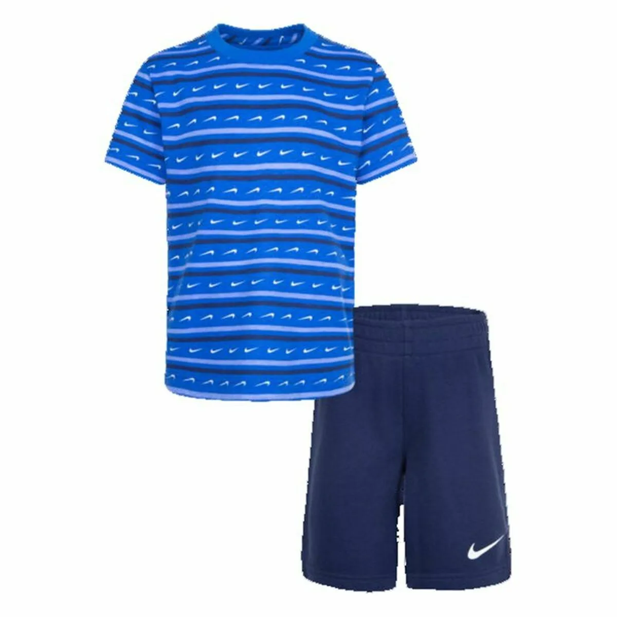 CONJUNTO DEPORTIVO PARA NIÑOS NIKE SWOOSH STRIPE AZUL