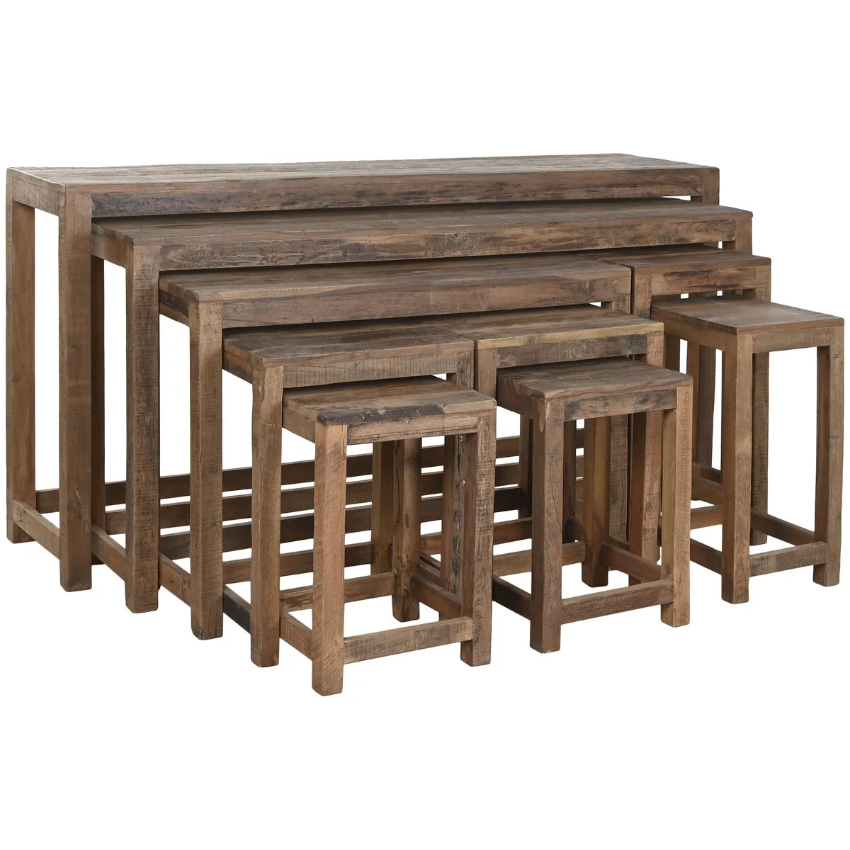 SET DE MESAS HOME ESPRIT 160 X 40 X 82 CM