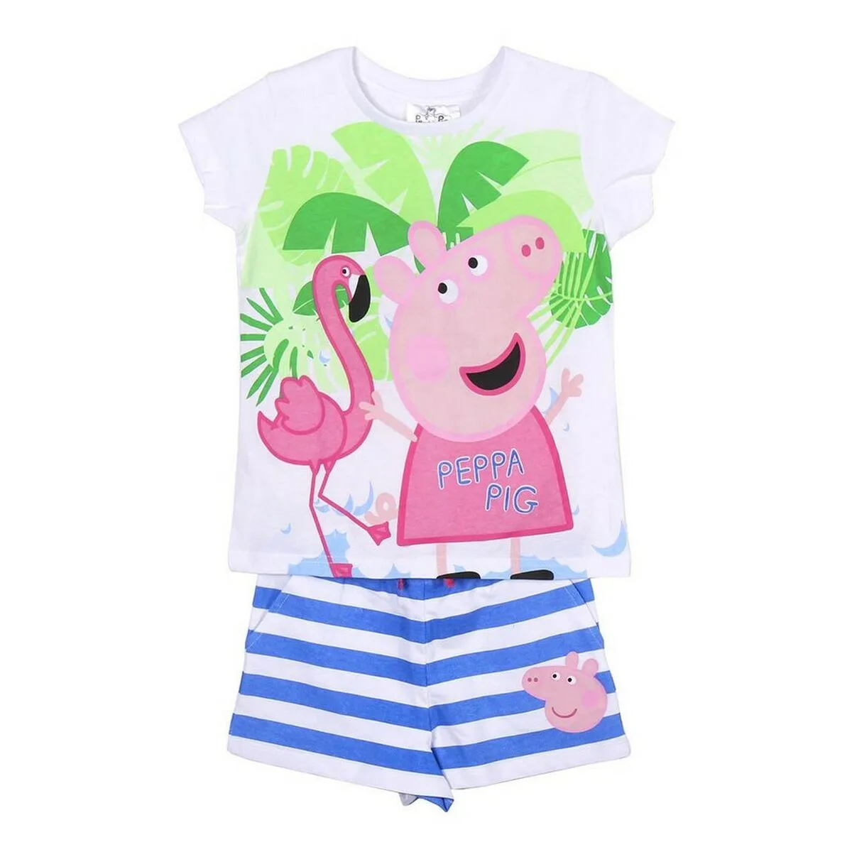 CONJUNTO DE ROPA PEPPA PIG BLANCO AZUL