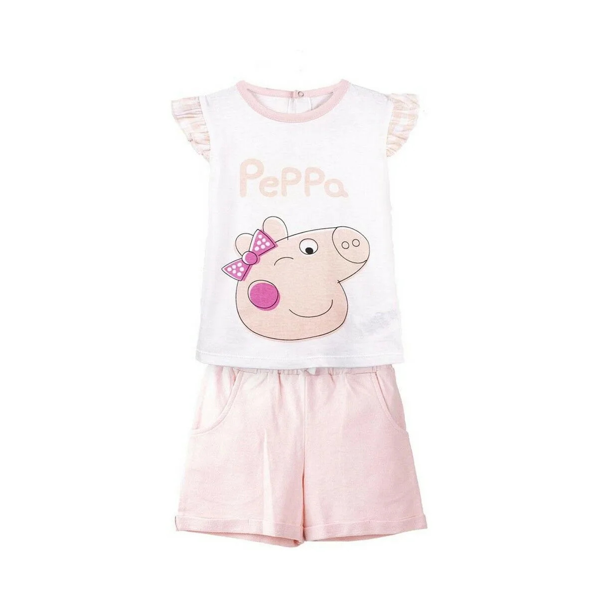 CONJUNTO DE ROPA PEPPA PIG BLANCO INFANTIL