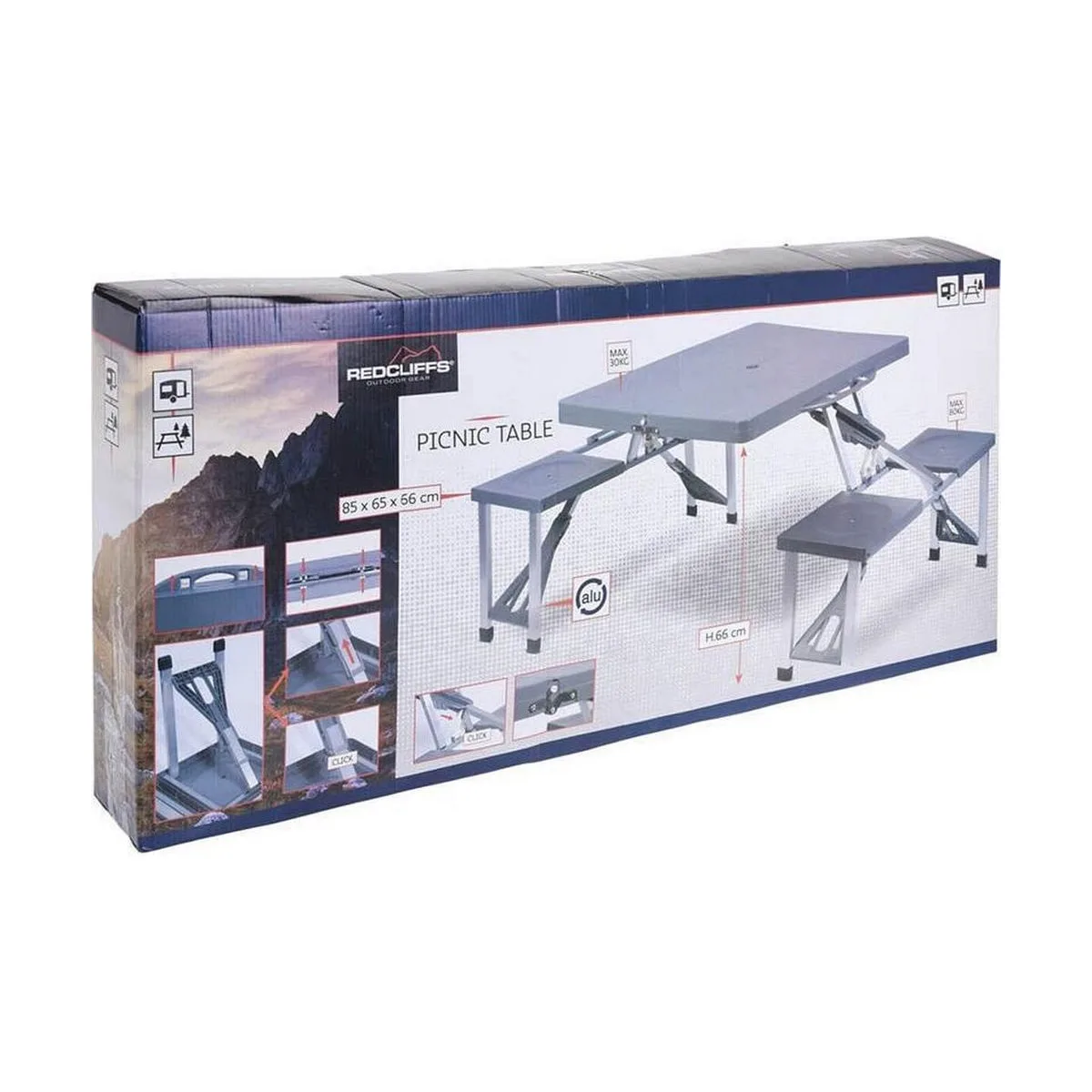 CONJUNTO DE MESA CON SILLAS REDCLIFFS 85,5 X 65 X 66 CM