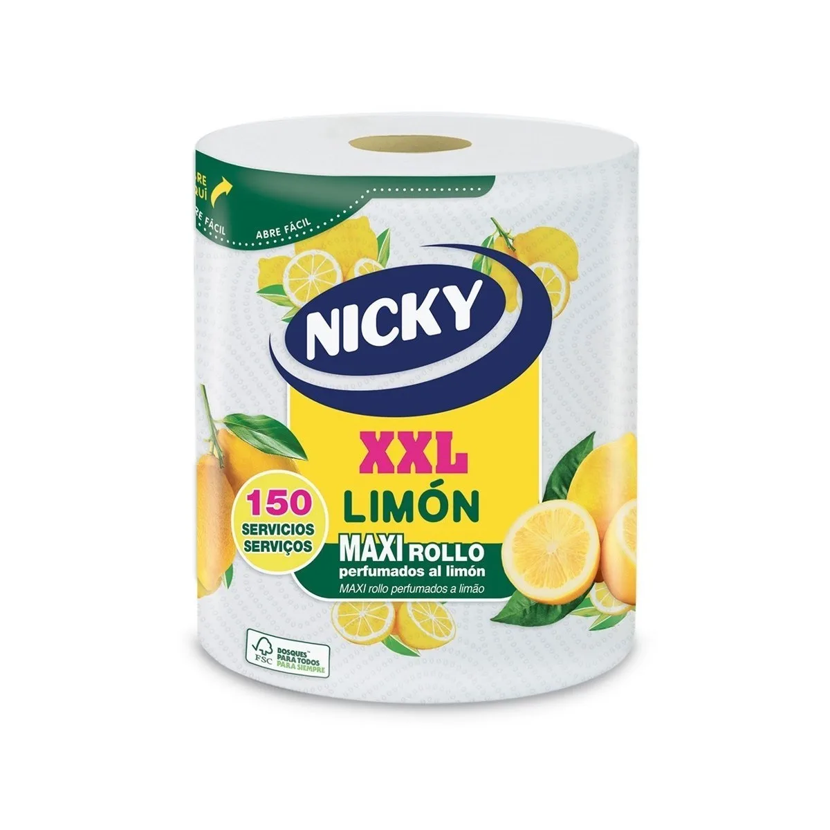 PAPEL DE COCINA NICKY XXL LIMÓN XXL LIMÓN 150 UNIDADES