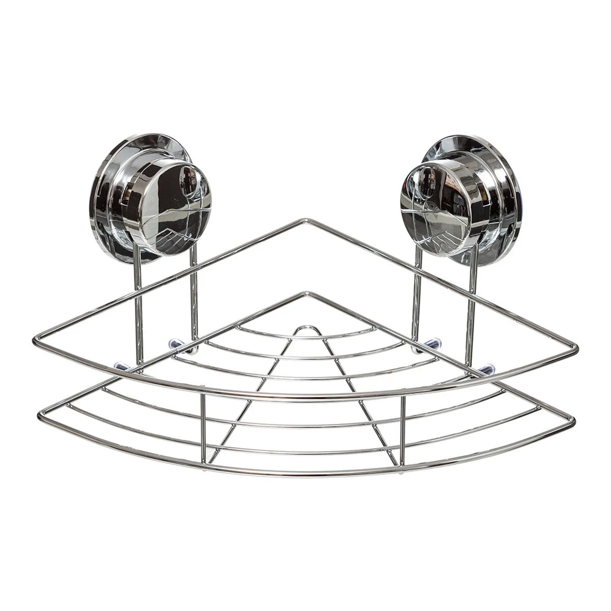 ESTANTERÍA DE ESQUINA 5FIVE SIMPLY SMART METAL 22 X 22 X 11,5 CM CON VENTOSAS BAÑO Y DUCHA