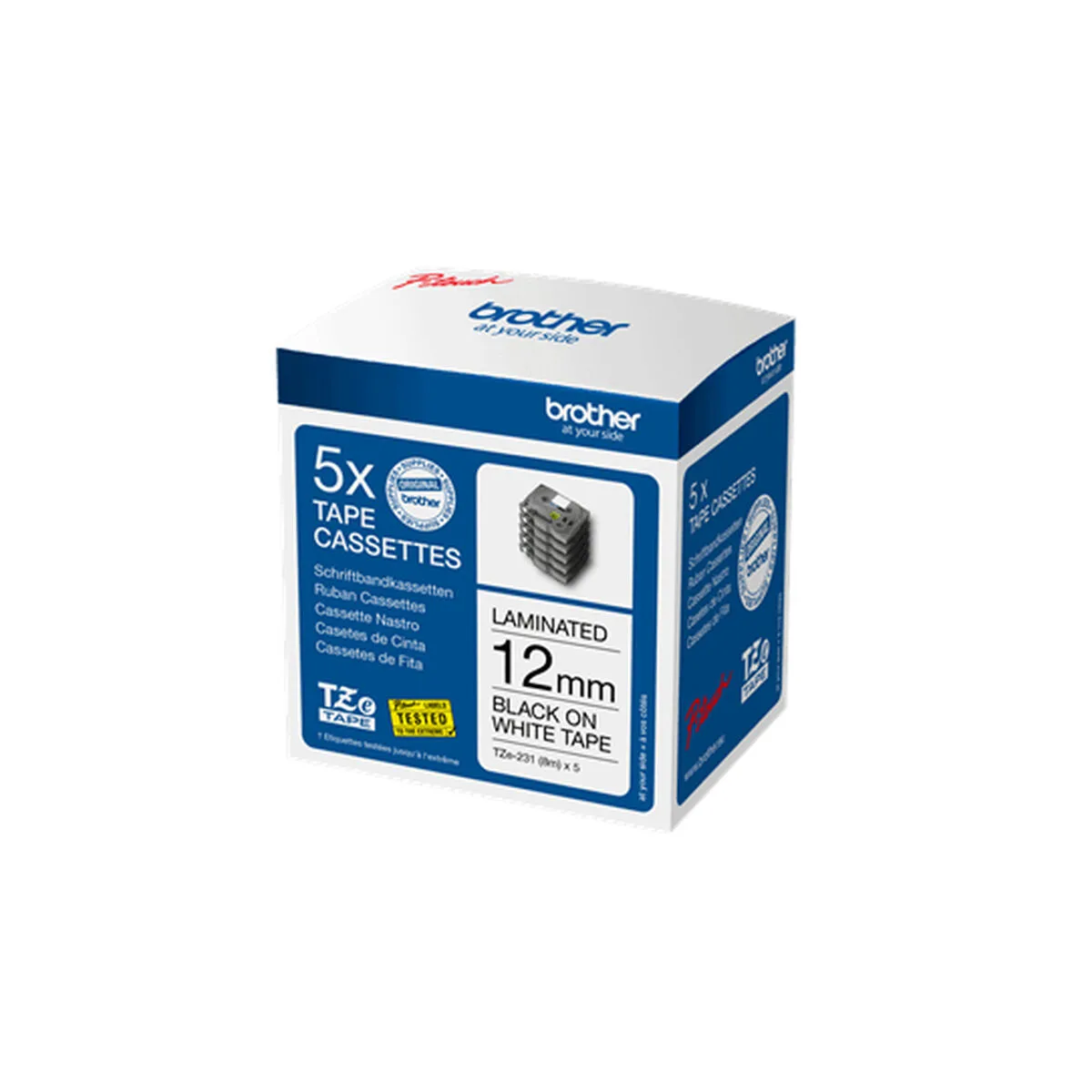 ETIQUETAS PARA IMPRESORA BROTHER NEGRO/BLANCO