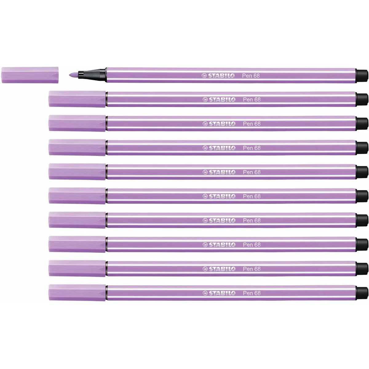 ROTULADORES STABILO PEN 68 LILA (10 PIEZAS)