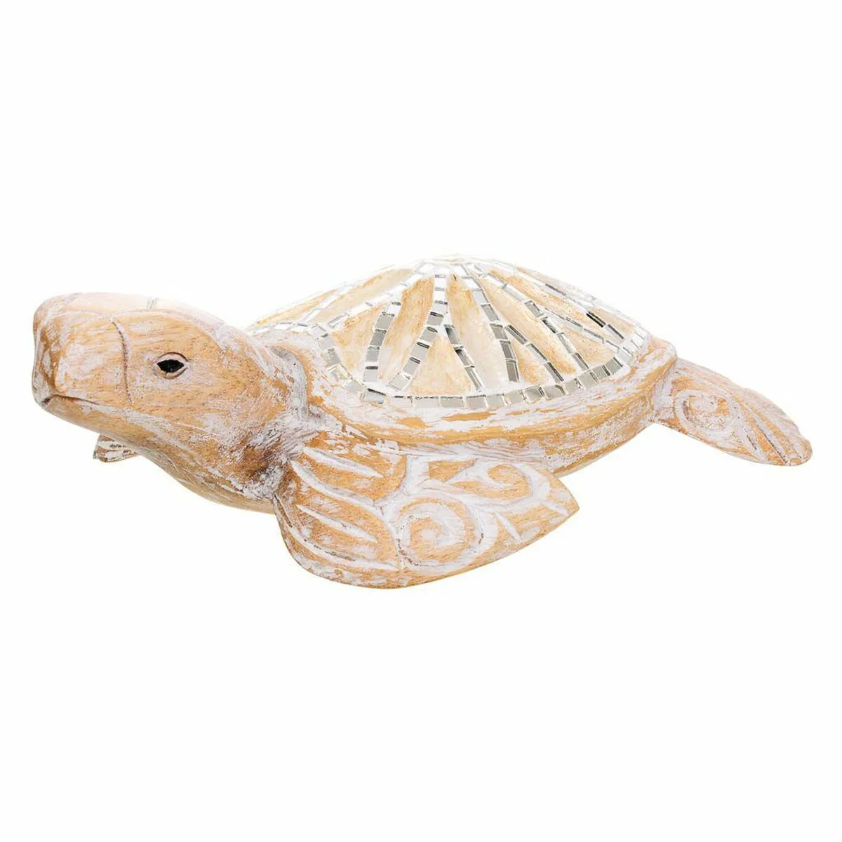 FIGURA DECORATIVA ALEXANDRA HOUSE LIVING BLANCO NATURAL TORTUGA 8 X 20 X 31 CM