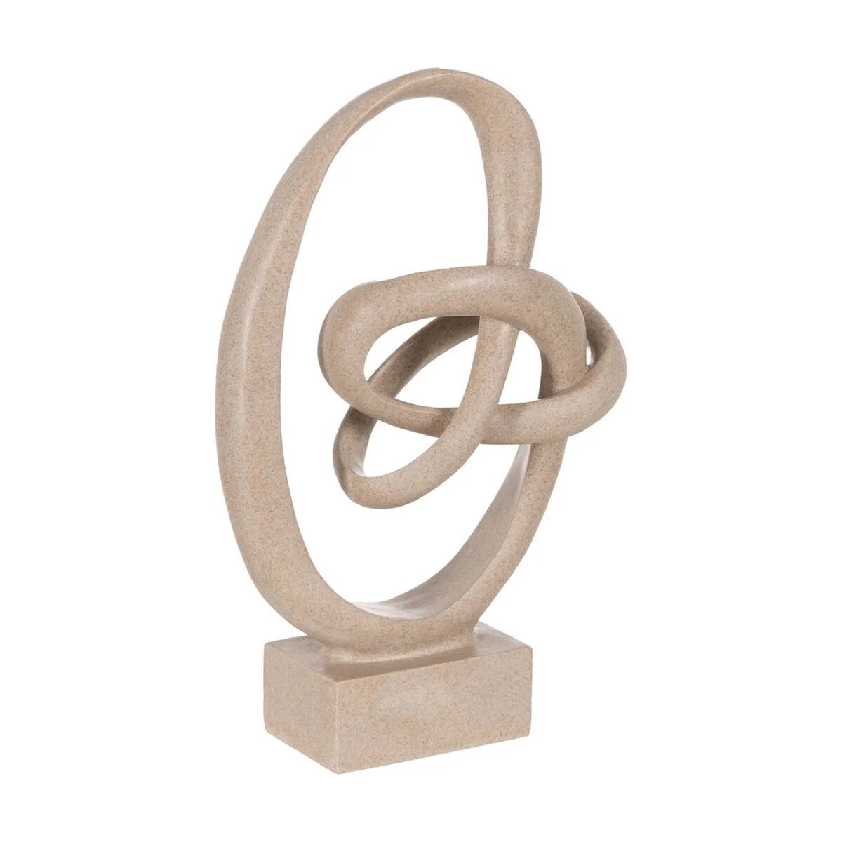 FIGURA DECORATIVA BEIGE ABSTRACTO 29 X 13,5 X 42 CM