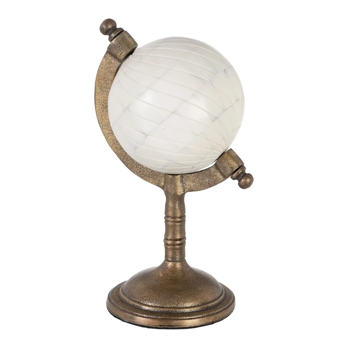 FIGURA DECORATIVA CREMA DORADO RESINA HIERRO 13 X 13 X 25 CM