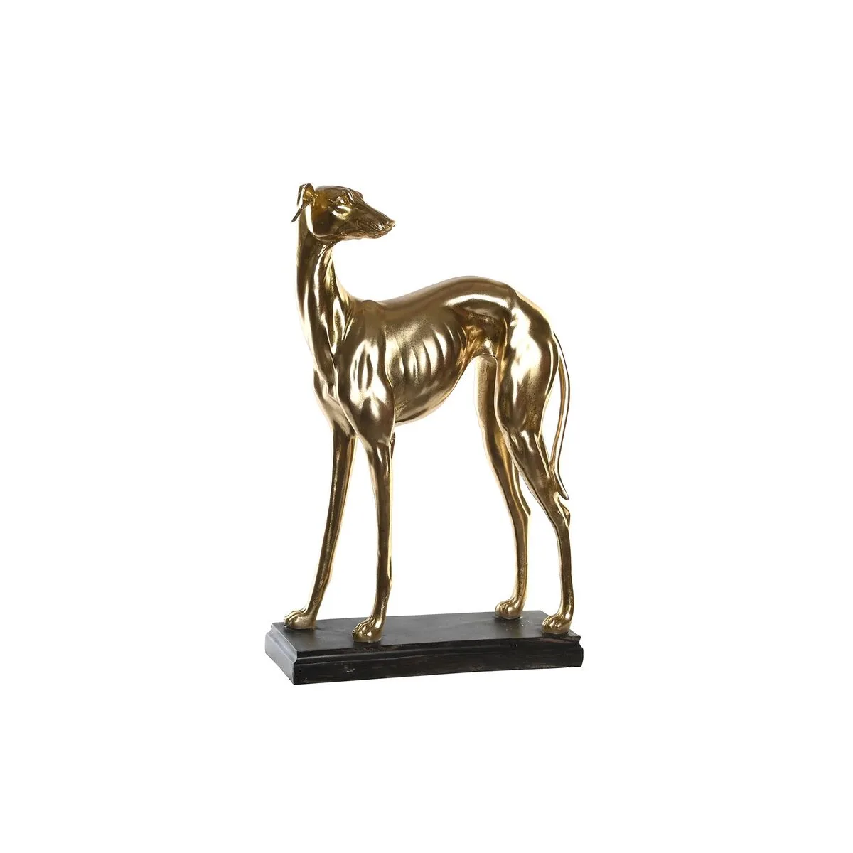 FIGURA DECORATIVA DKD HOME DECOR 44,5 X 17 X 65,5 CM NEGRO DORADO PERRO