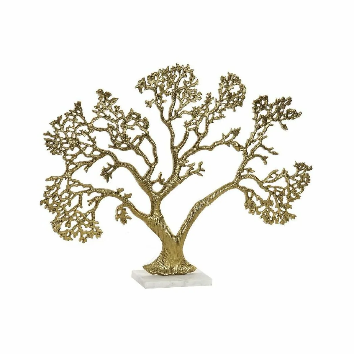 FIGURA DECORATIVA DKD HOME DECOR ALUMINIO MÁRMOL ÁRBOL (60 X 10 X 48 CM)