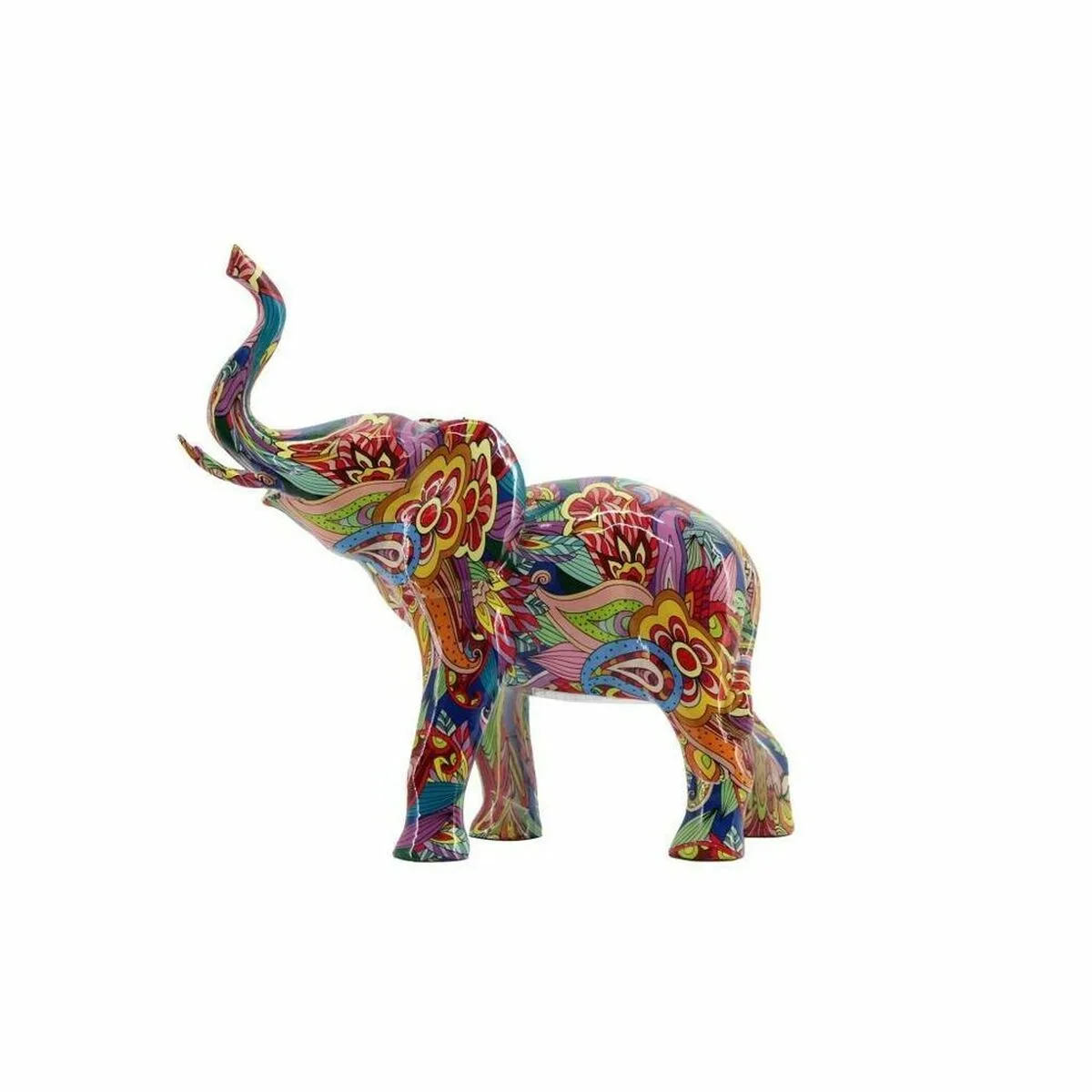 FIGURA DECORATIVA DKD HOME DECOR ELEFANTE RESINA MODERNO (26,5 X 10 X 22 CM)