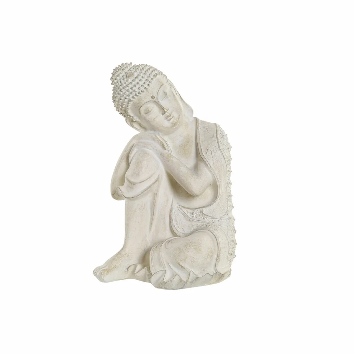 FIGURA DECORATIVA DKD HOME DECOR GRIS BUDA RESINA (17 X 17 X 26 CM)