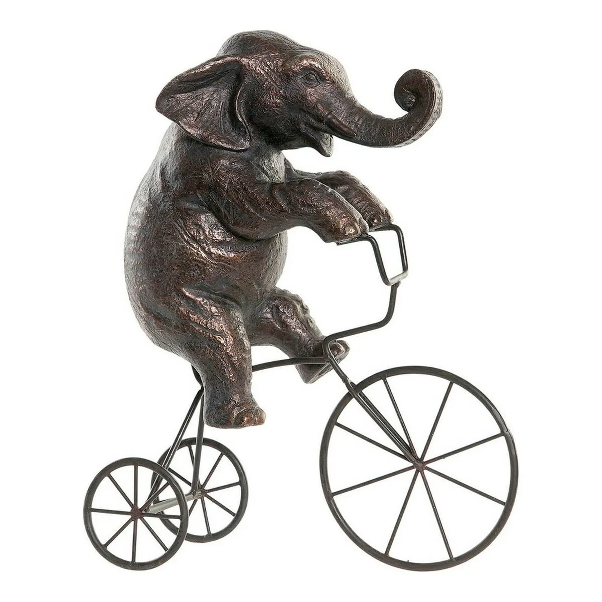 FIGURA DECORATIVA DKD HOME DECOR NEGRO ELEFANTE MODERNO 30 X 12 X 37 CM