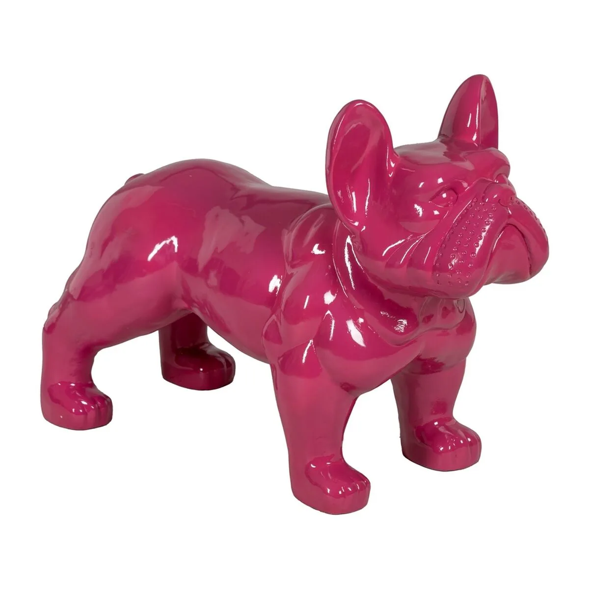 FIGURA DECORATIVA FUCSIA PERRO 88 X 38 X 63 CM
