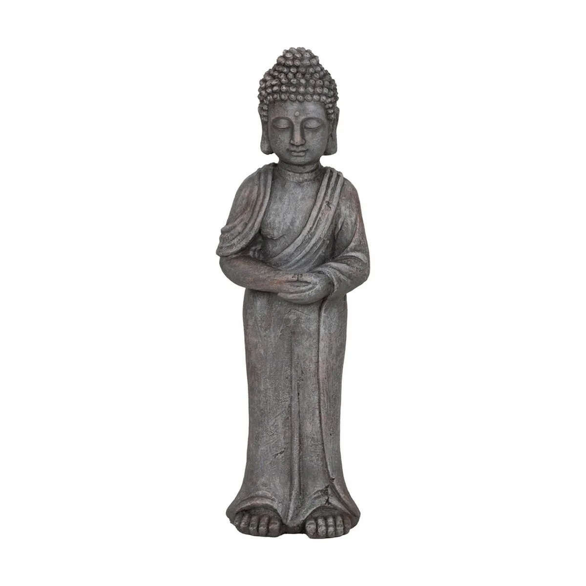 FIGURA DECORATIVA GRIS BUDA 16 X 14 X 56 CM